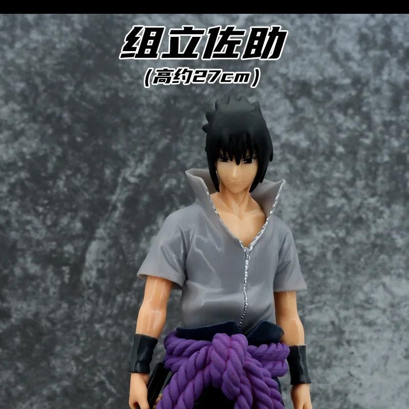 27CM Anime Shippuden Figurine Uchiha Sasuke PVC Action Figure NERO Collection Model Doll Desktop Decor Toy Gift