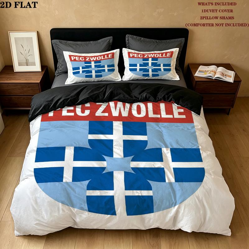 Pec Zwolle Pattern Bedding uilt Set uilt Cover Pillowcase Home Decoration Birthday Gift (1 * duvet cover + 2 * pillowcase without core)