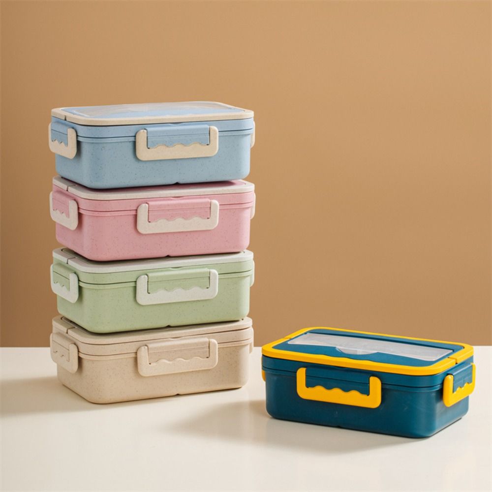 

With Meal tools Lunch Box 1000ml Plastic Refrigerator Crisper Bento Box Outdoor Picnic Accessories