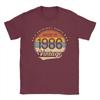 Oversized T Shirt Beach 40th Birthday Classic Vintage 1986 Original Parts Novelty T-Shirts Cotton Tshirt Men Classic Top Tees