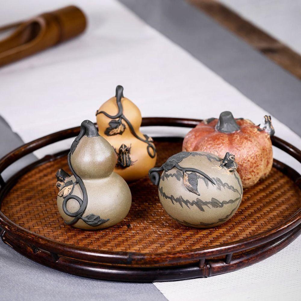 Handmade Frog Tea Pet Purple Sand Tea Play Figurine Teaware Tea Statue  Micro Landscapes