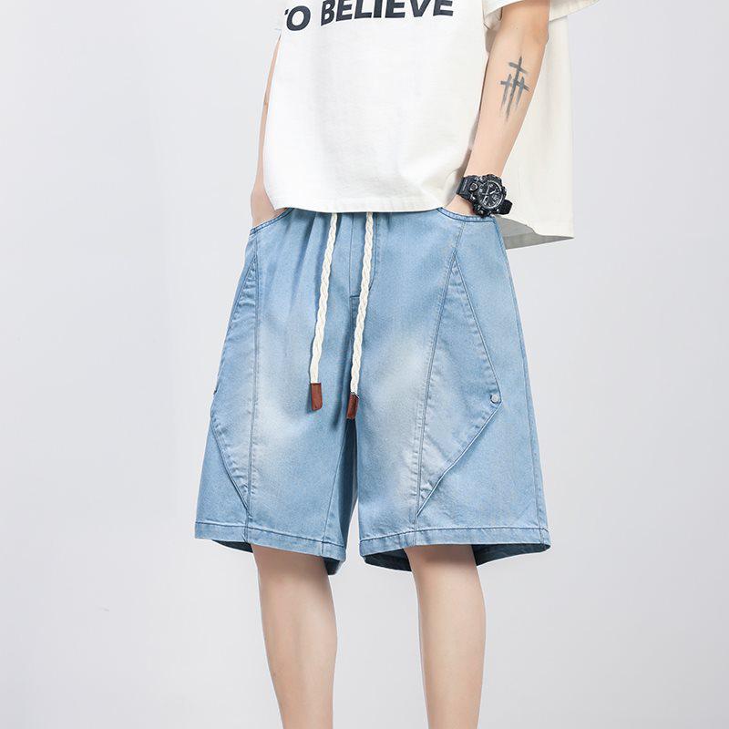Plus Size Retro Men's Denim Shorts - Summer 2026 Edition