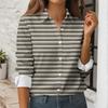 Camicia da Donna Stampata con Bottoni Camicia a Maniche Lunghe Top da Lavoro Business Casual con Tasche Giacca
