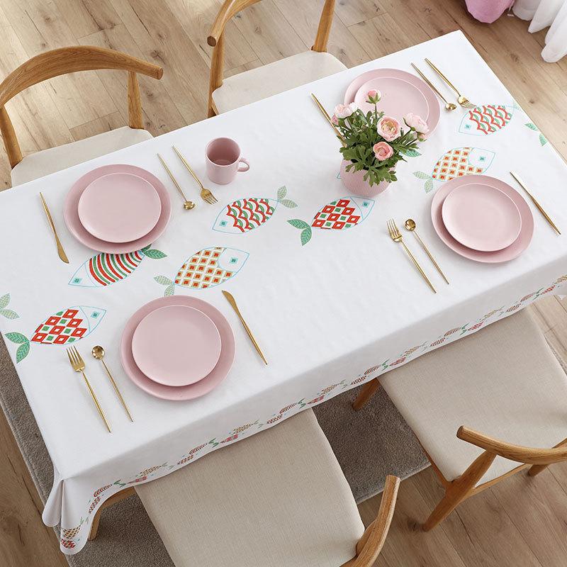Geometric Floral Printed Rectangular Tablecloth For Table And Home Decoration Waterproof Coffee Tablecloth