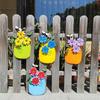 1Pcs Handmade Painted Iron Vases Wall Decorations Vase Arrangement Home Decor Ornaments Garden Decor Balcony Decors Villa Decors