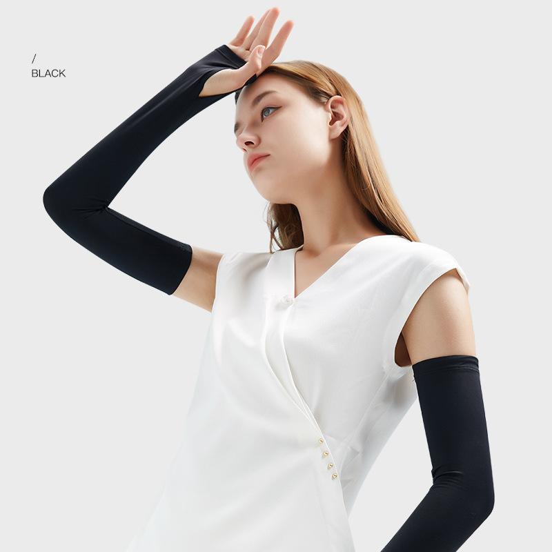 Summer Sun Protection Sleeve Women Outdoor Driving Riding Uv Long Breathable Arm Ice Silk Sleeves