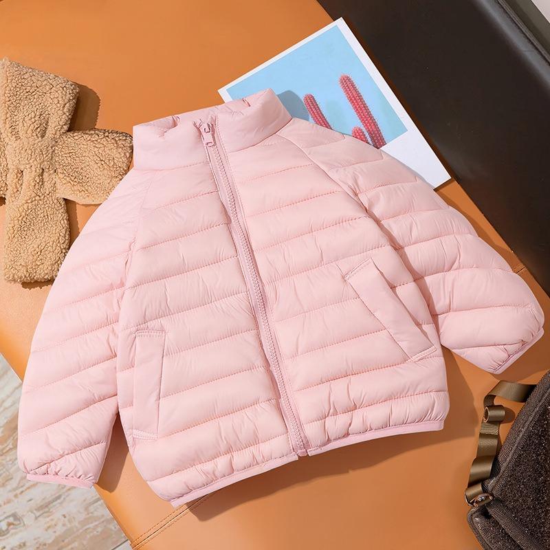 Leichter Kinderparka mit Stehkragen, wattiert, Unisex für Jungen und Mädchen, Herbst Winter Oberbekleidung