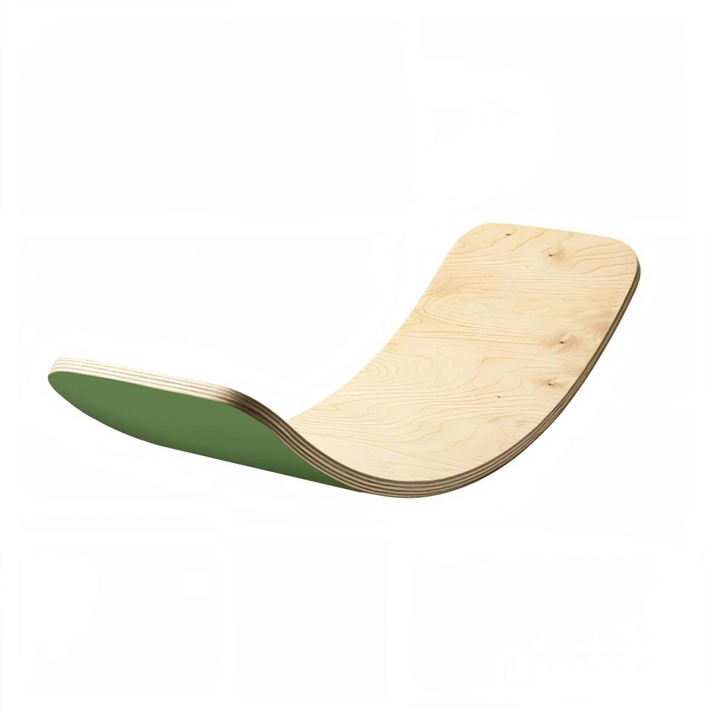 Balance Board Wooden Wobble Rocker Board Activity Body Balancing Training Toy Lama Smile Green