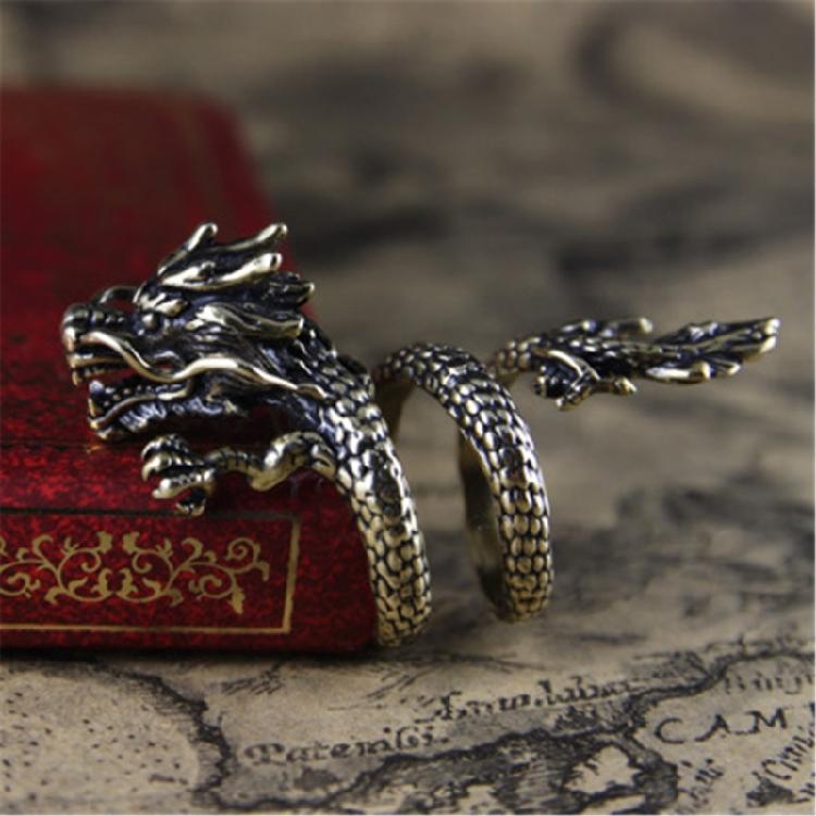 Modern Stylish Rings Adjustable Open Rings Dragon Symbols Finger Rings Jewelry