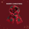 New Christmas scarf women's autumn and winter red 25 years old new high-end hundreds of student knitted scarf couple