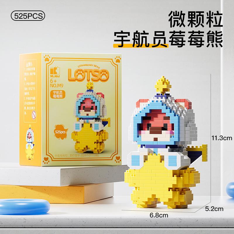 Bloques de Construcción Micro Fruit Loopy Losto Bear Little Beaver Modelo Puzzle Anime Mini Figura de Ladrillos Juguete Para Regalo de Navidad