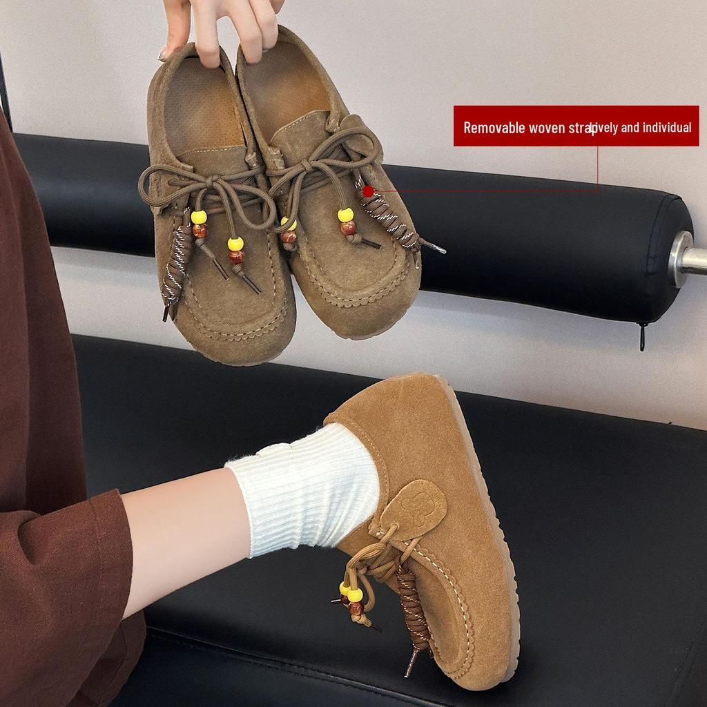 Women's Leather Loafers 2025: Autumn Casual Collection Retro Style.