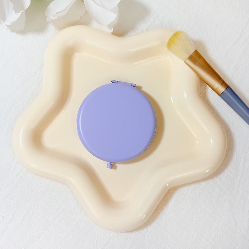 Metal Folding Compact Mirror, Double Sided Portable Small Makeup Mirror for Purse