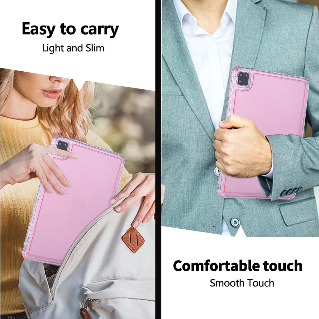 Clear Case for iPad Pro 11 (2022)/(2021)/(2020)/(2018) 3 in 1 PC + TPU Shockproof Tablet Cover