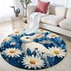 Cartoon Bunnies pattern round rug,Carpet Rug for Living Room Bedroom Playroom ,Non-slip Floor Mat,Holiday Gifts and Birthday Gifts.