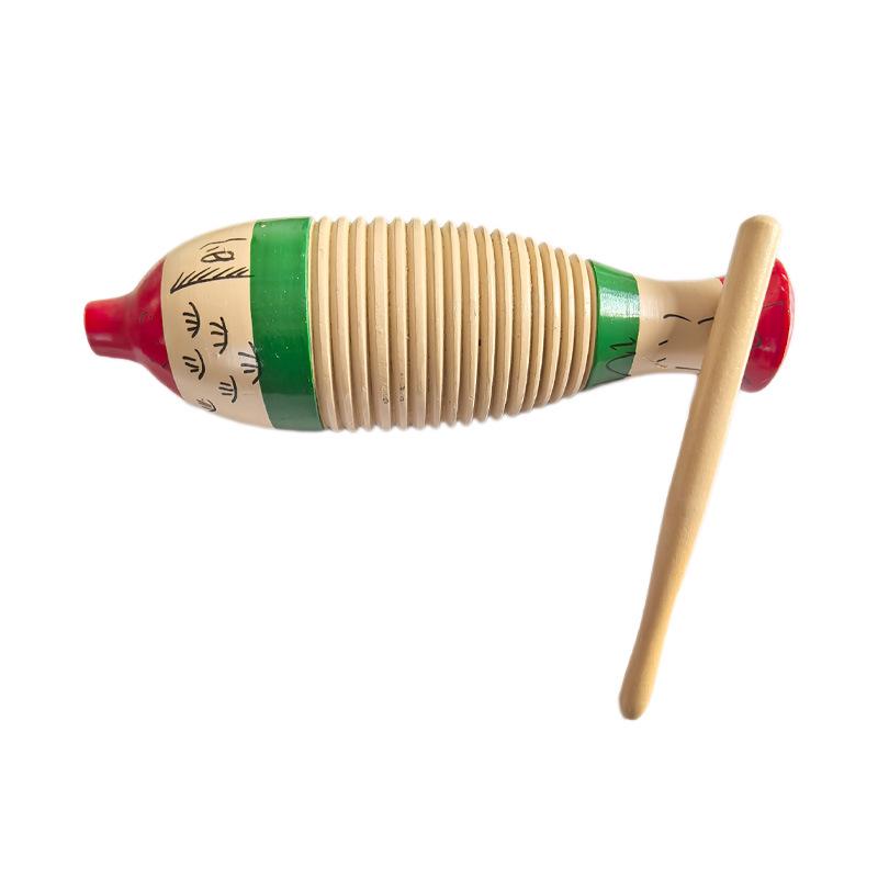 Orff Wooden Children's Frog Sound Tube - Percussion Instrument for Early Education
