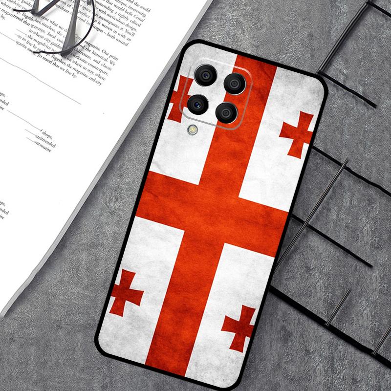 Georgia Grunge Flag Case For Samsung Galaxy M35 M21 M12 M13 M14 M15 M06 M16 M36 M56 M31 M53 M32 M52 M55 M34 M54