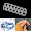 Moldes de resina epoxi para anillos, herramienta de moldes de fundición de silicona de tamaño mixto para fabricación de joyas DIY, accesorios de suministros