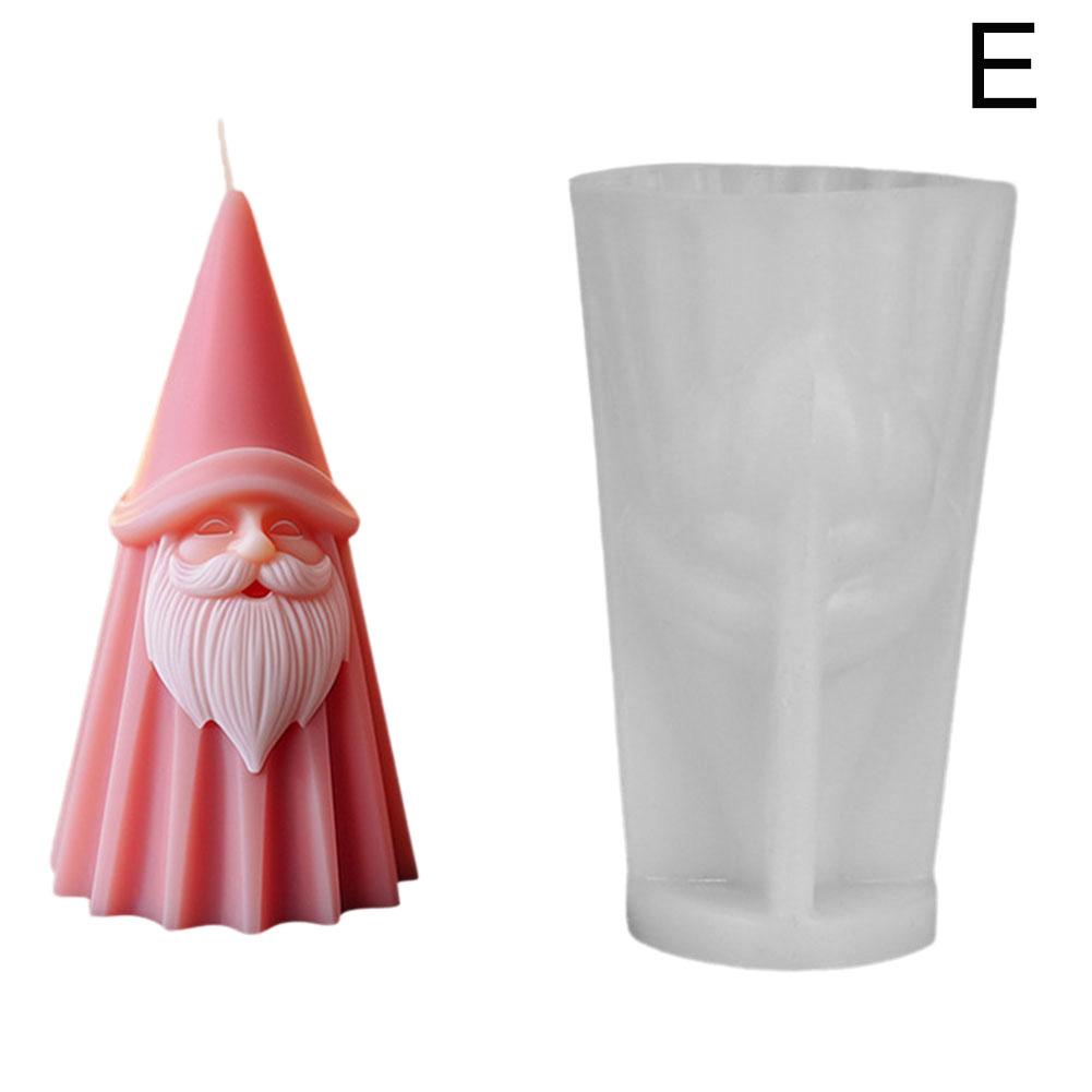 3D Santa Claus Silicone Candle Mold DIY Dwarf Gypsum Resin Soap Production Tool Home Decoration Crafts Aroma Candle Mold