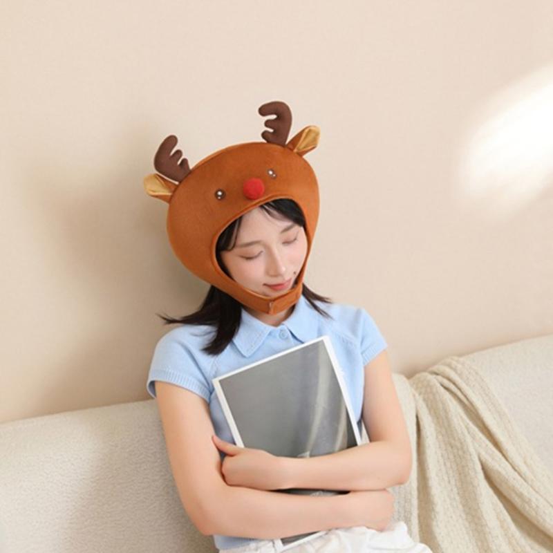 Christmas Party Deer Costume Hat with Nose Accent for Photos