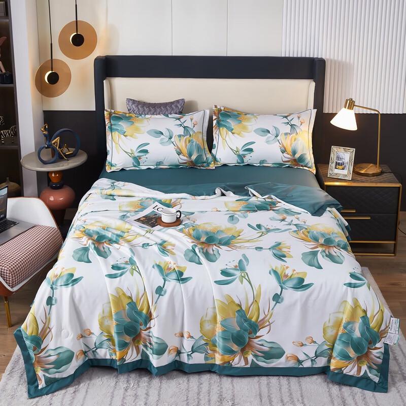 

Manyaju Washed Silk Digital Print Summer Quilt