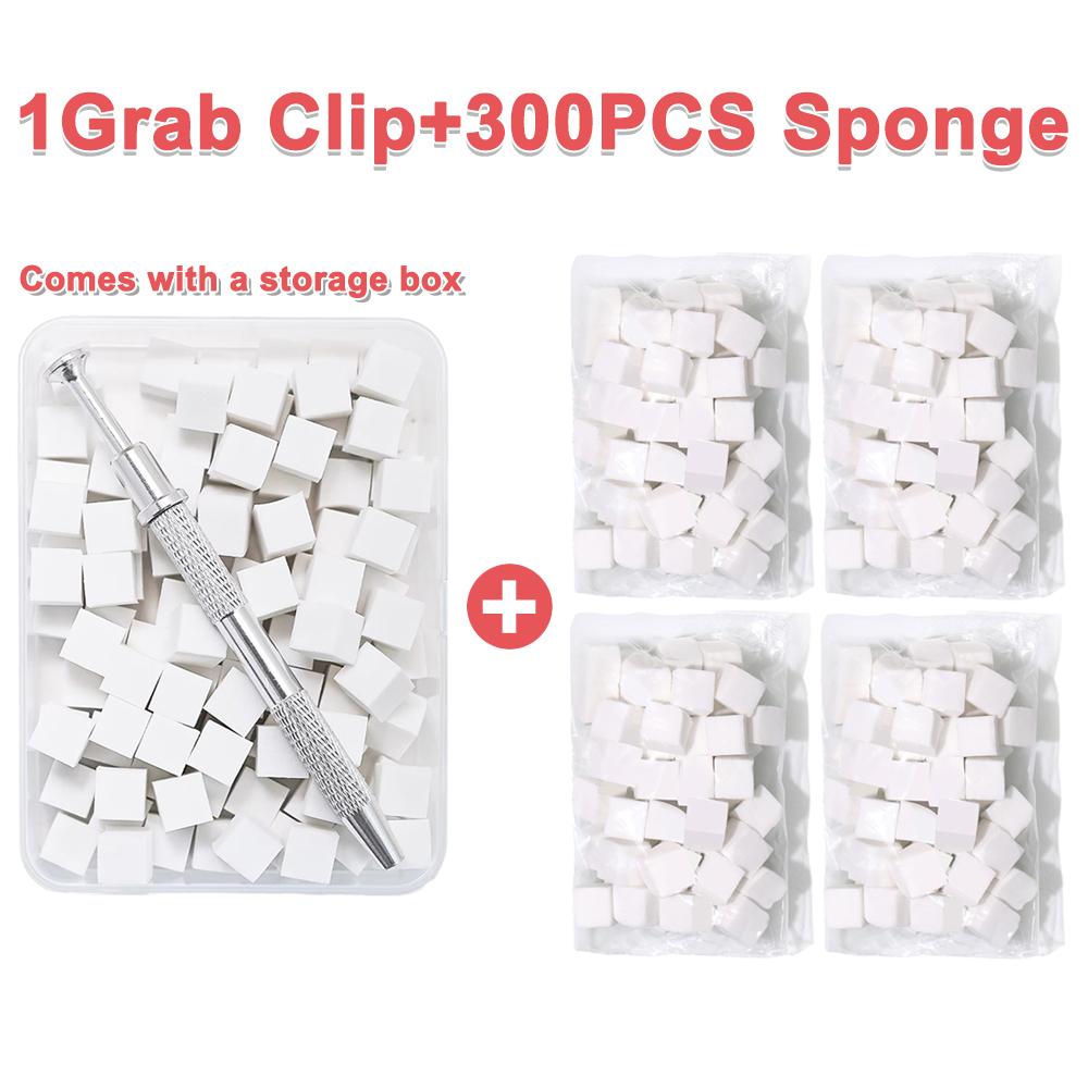 Manicure Sponge Kit With Gripper Pick‑Up Pen Creative Nail Gradient Painting Stamping Tool DIY Nail Art Decoration Accessories