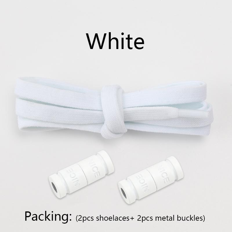 No Tie Shoe laces Elastic Laces Sneakers Colorful Capsule Lock Shoelaces Without ties Kids Adult 0.6cm Flat Shoelace for Shoes