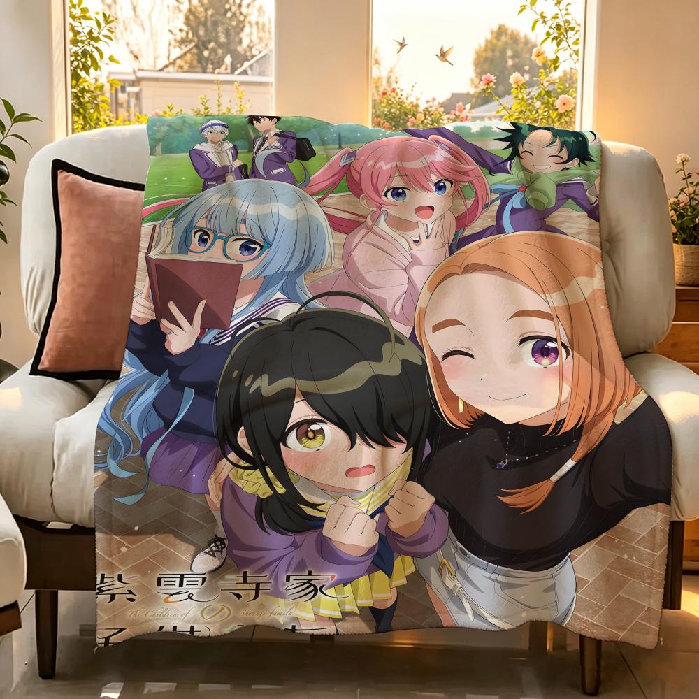Anime The S Shiunji F Family C Children  Flannel  Blanket Suitable for Sofa Living Room Bedroom