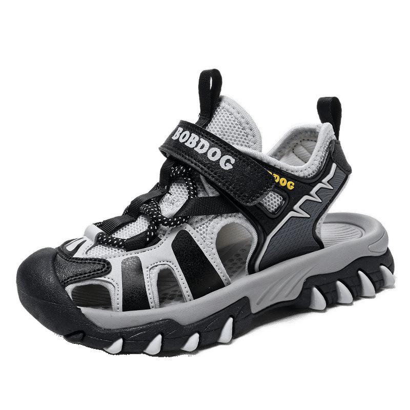 Babu bean children's shoes summer sandals bag head soft sole medium and older children's shoes 2025 summer new boys beach shoes