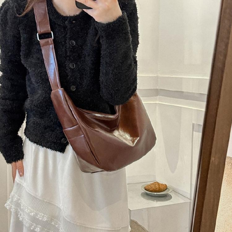 PU Leather Crossbody Sling Bag Crossbody Shoulder Bag Adjustable Strap Handbag