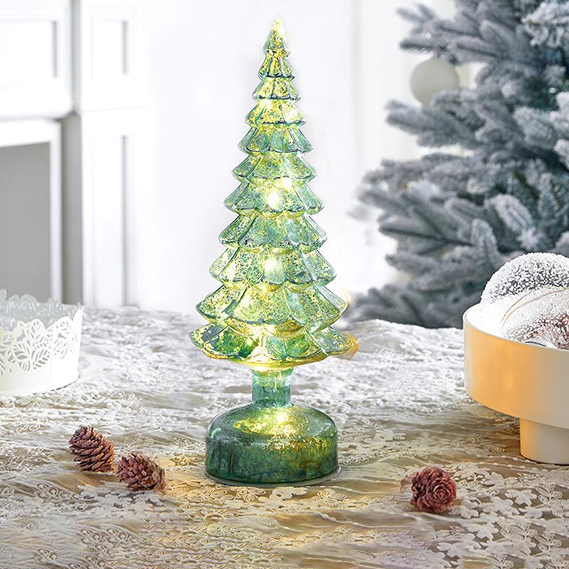 Glowing Christmas Tree Light Christmas Ornament Luminous Desktop Decoration Led Night Light Party Xmas Decor Festival Gift
