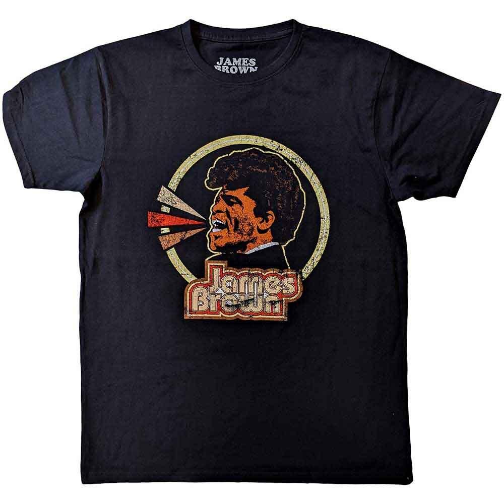 James Brown Circle  Logo T-Shirt Black New Unisex T-Shirt XXXXL