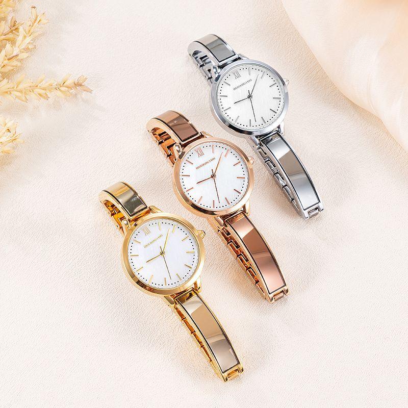 High-End Women'S Bracelet Watch Fashion Light Luxury Bracelet Type Exquisite Waterproof Steel Belt Quartz Watch
