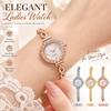 with Adjustable Bracelet Rotundity Shaped Watch Rhinestone Women Wristwatch  Women Girl