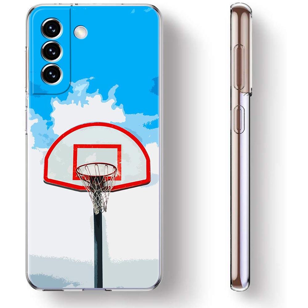Basketball Court Sports Clear Silicone Phone Case For Samsung Galaxy S23 S22 5G S20 Ultra S21 FE 5G S10E S9 S8 S10 Plus Cover