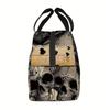 1pc, Vintage Style Skulls In Love. Printed Thermal Bag, Insulated Bag, Not for Food Contact, Suitable for Home, Restaurant
