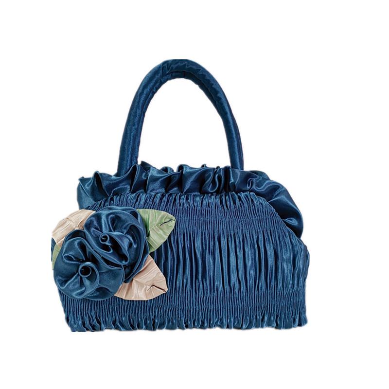 Korean Style 7-Inch Floral Handmade Evening Handbag & Coin Purse