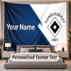 Custom Name Text Tapestry Hamburger SV Personalized Polyester Wall Tapestry For Bedroom And Room