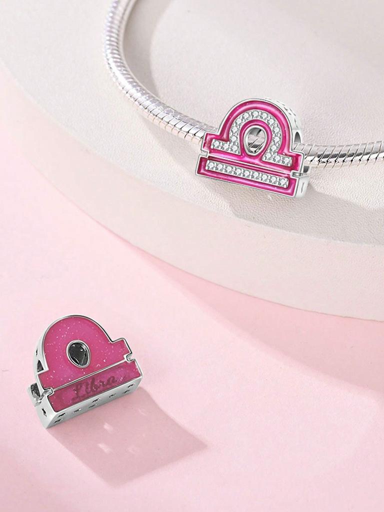 Charm Bead Components Plata Pink symbol Bead Components Charm Bead Component Copper Metal Plated Compatible With Charm Bead Components Copper Metal