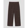 Saendeusaundeu (Unisex) Embroidered Detail Cotton Pants Brown