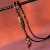 GemChic Women's New Vintage Ethnic Wooden Beads Pendant Necklace Classical Long Chain Fashion Birthday Christmas Jewelry Gift