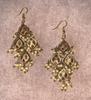 Indian Handmade Drop Earrings Gold Finish Beads Lacquer Kundan Jewelry