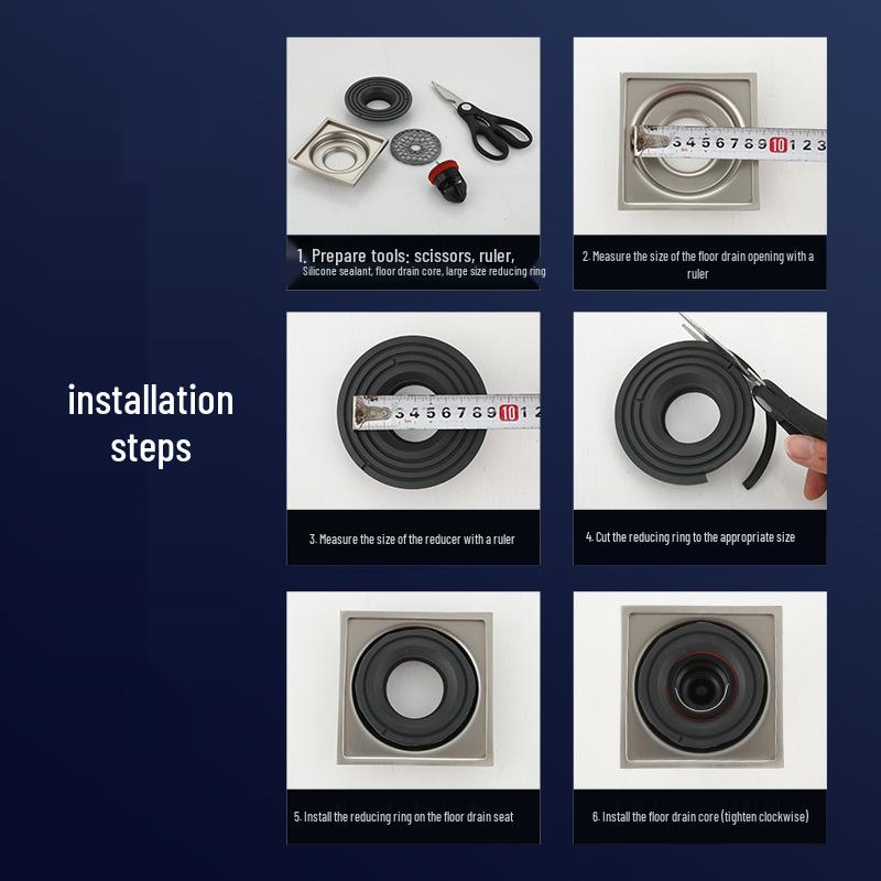 Ultra-Thin Large Caliber Floor Drain Seal: Anti-Odor, Sewer Cover & Deodorizer for Bathroom