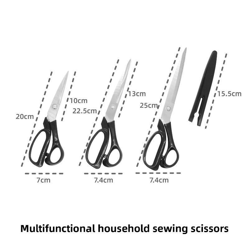 Sewing scissors, tailoring scissors, clothing scissors, large, medium and small size cutting, large scissors for cutting fabric, household use
