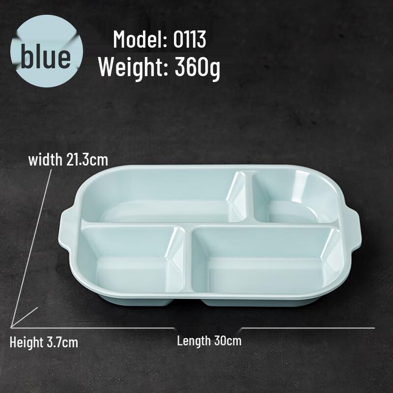 Four-Compartment Melamine Meal Tray with Lid