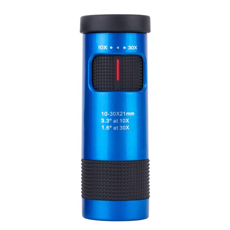 LUXUN 10-30x21 Pocket Monocular: Variable Magnification, High-Definition, Three Colors, Portable for Outdoor Use