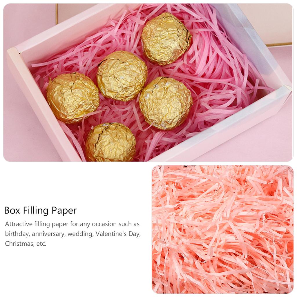 1Pack Raphia Grass Shred Paper Colorful Decorative Gift Box Filling for Birthday Wedding Party Packaging Box Accessories