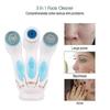 3 In 1 Electric Facial Cleansing Brush Silicone Rotating Face Brush Deep Cleaning Skin Peeling Massager Cleanser Exfoliation