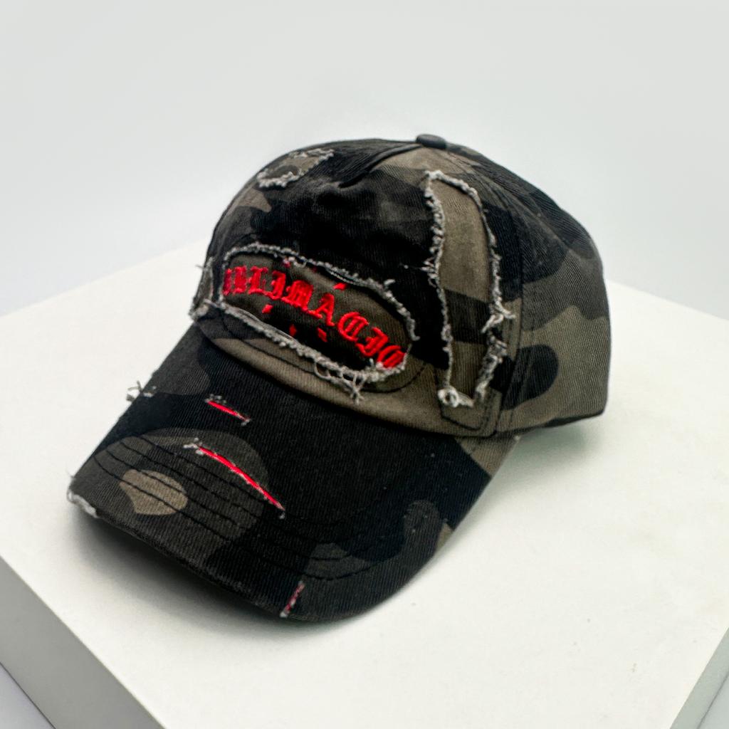 New Unisex Broken Style Sanskrit Embroidery Baseball Hats Versatile American Sunshade Camouflage Peaked Caps Fashion Personal