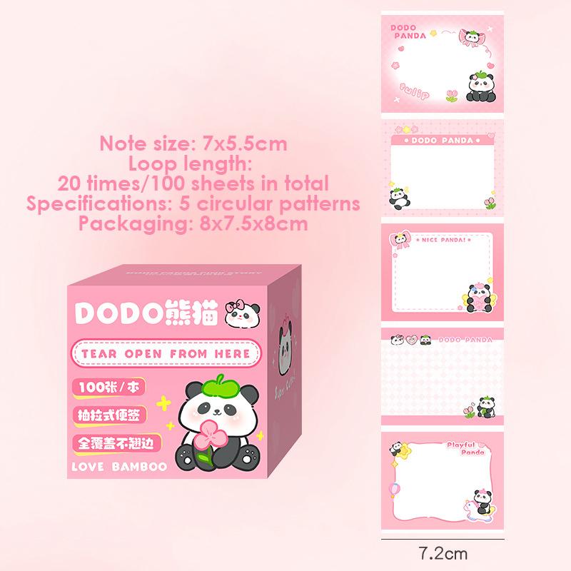 100/256 listů Kawaii papírnictví Roztomilé kreslené kapybary Samolepicí bločky Kancelářské potřeby Kreativní trhací Vytahovací typ Poznámkový papír